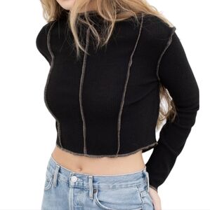 Vintage Havana long sleeve ribbed crop top